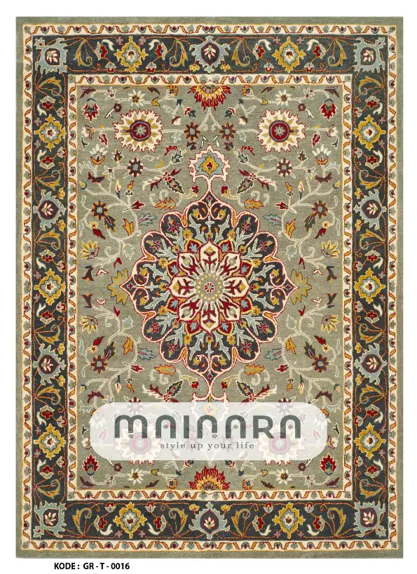 Karpet Tradisional (GR-T-0016) - Green,Yellow,Red