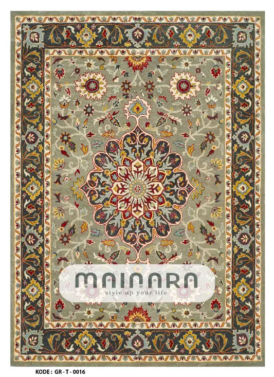 Karpet Tradisional (GR-T-0016) - Green,Yellow,Red