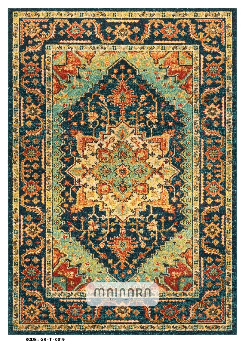 Karpet Tradisional (GR-T-0019) - Green,Blue,Orange,Emerald