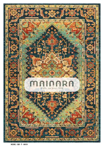 Karpet Tradisional (GR-T-0019) - Green,Blue,Orange,Emerald