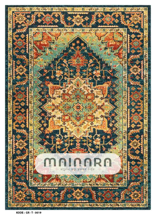 Karpet Tradisional (GR-T-0019) - Green,Blue,Orange,Emerald