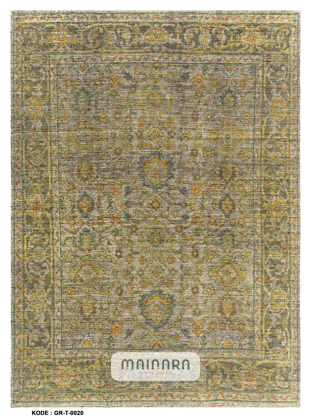 Karpet Tradisional (GR-T-0020) - Green,Yellow