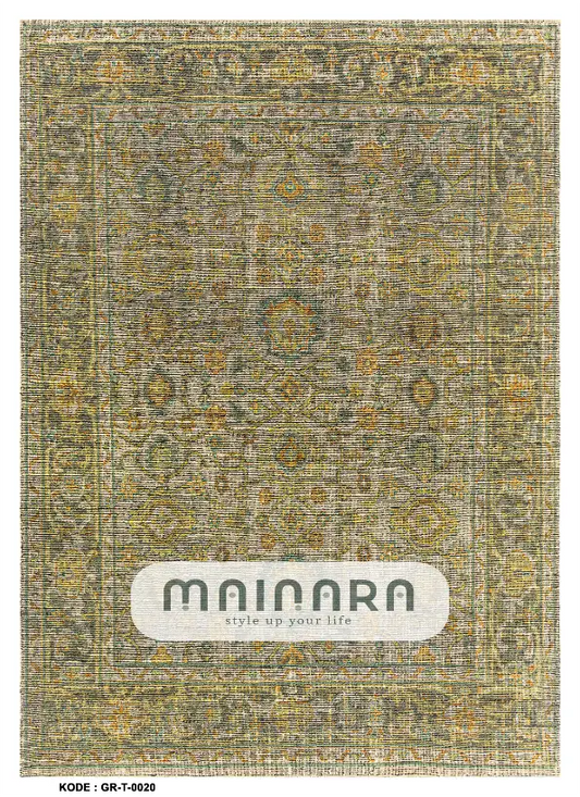 Karpet Tradisional (GR-T-0020) - Green,Yellow