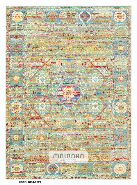 Karpet Tradisional (GR-T-0027) - Green,Blue