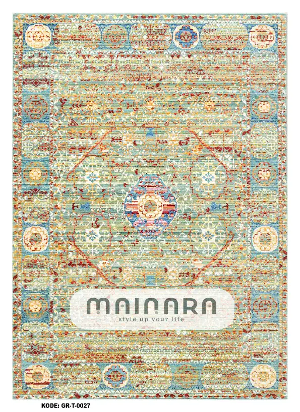 Karpet Tradisional (GR-T-0027) - Green,Blue