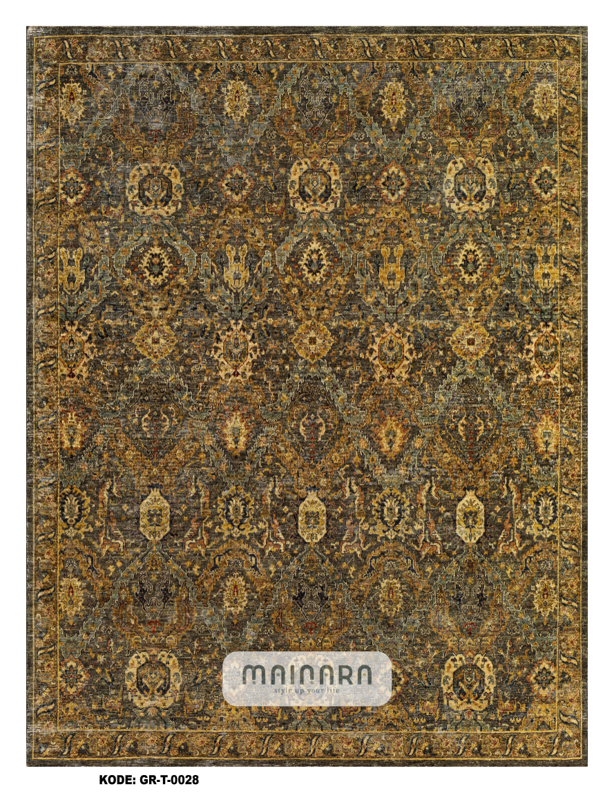 Karpet Tradisional (GR-T-0028) - Green,Brown