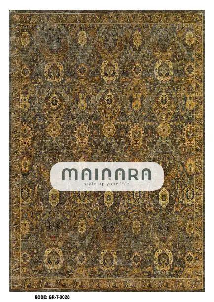 Karpet Tradisional (GR-T-0028) - Green,Brown