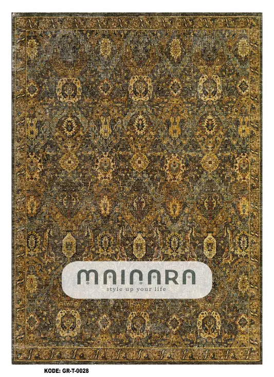 Karpet Tradisional (GR-T-0028) - Green,Brown