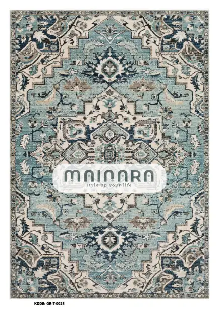 Karpet Tradisional (GR-T-0029) - Green,Tosca,Grey,Blue