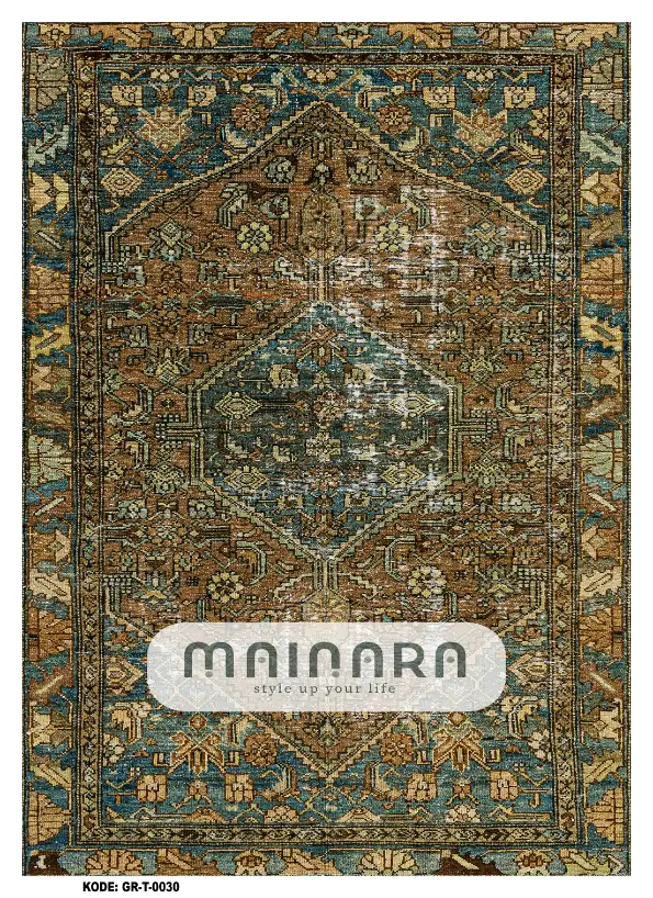 Karpet Tradisional (GR-T-0030) - Green,Brown