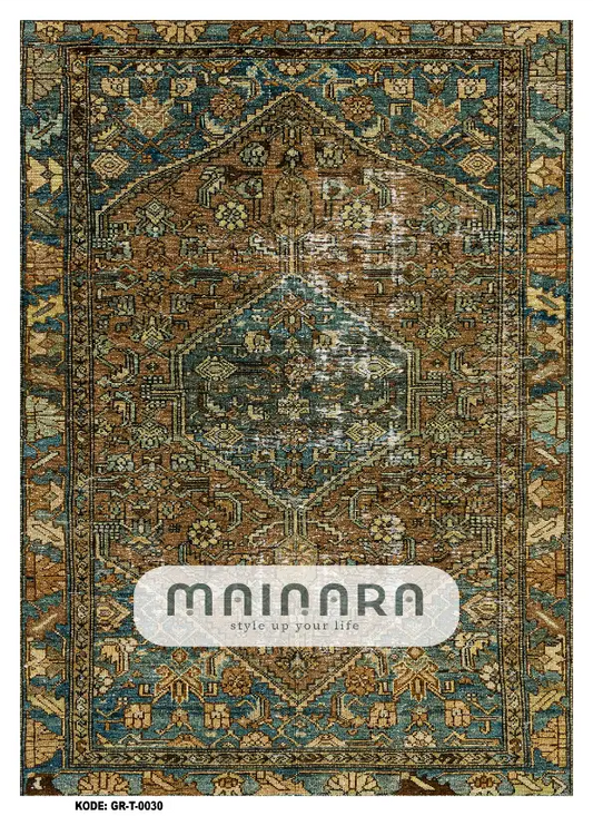 Karpet Tradisional (GR-T-0030) - Green,Brown