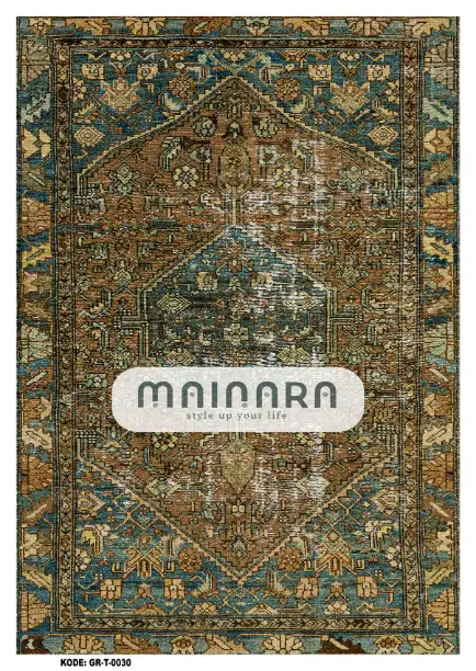 Karpet Tradisional (GR-T-0030) - Green,Brown