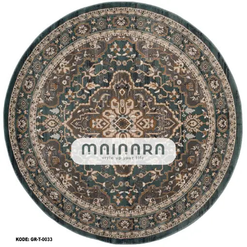 Karpet Tradisional (GR-T-0033) - Green,Grey,Cream