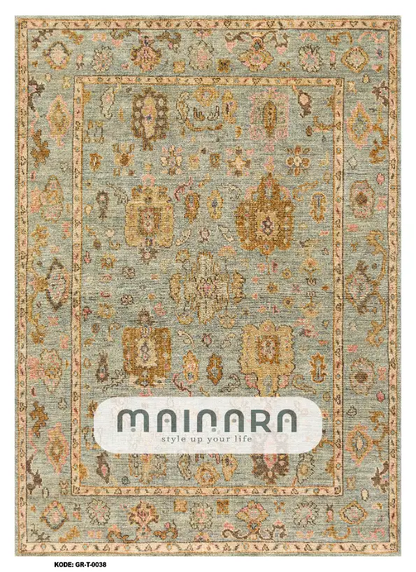 Karpet Tradisional (GR-T-0038) - Green,Brown