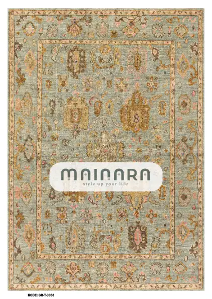 Karpet Tradisional (GR-T-0038) - Green,Brown