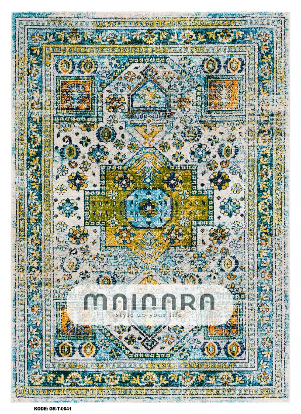 Karpet Tradisional (GR-T-0041) - Green,Blue