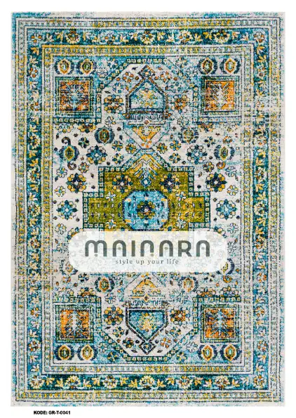 Karpet Tradisional (GR-T-0041) - Green,Blue