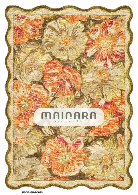 Karpet Tradisional (GR-T-0045) - Green,Orange