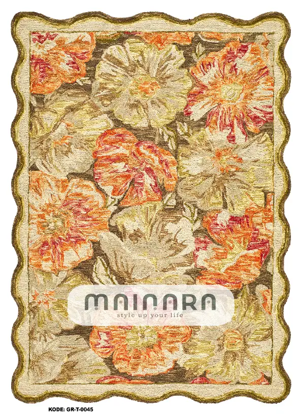 Karpet Tradisional (GR-T-0045) - Green,Orange