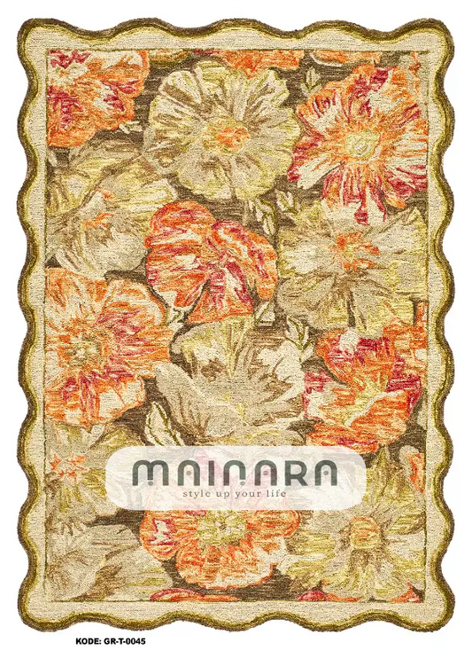 Karpet Tradisional (GR-T-0045) - Green,Orange