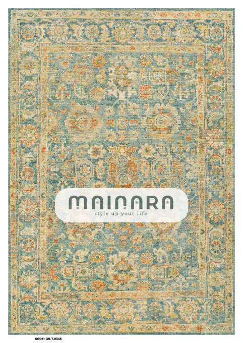 Karpet Tradisional (GR-T-0048) - Green,Yellow