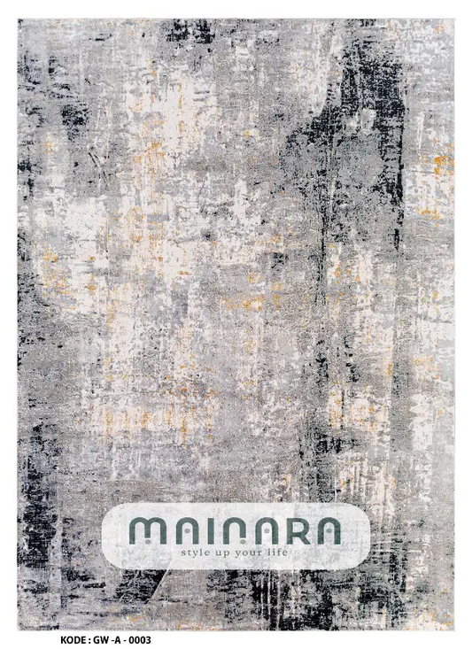 Karpet Abstrak (GW-A-0003) - Grey,Black,Yellow