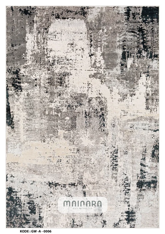 Karpet Abstrak (GW-A-0006) - Grey,Black,Blue