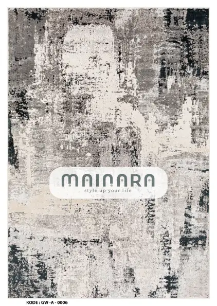 Karpet Abstrak (GW-A-0006) - Grey,Black,Blue