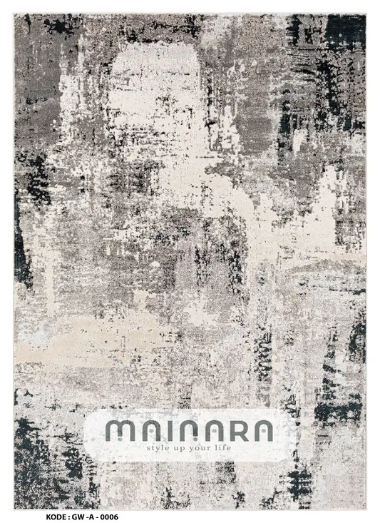 Karpet Abstrak (GW-A-0006) - Grey,Black,Blue