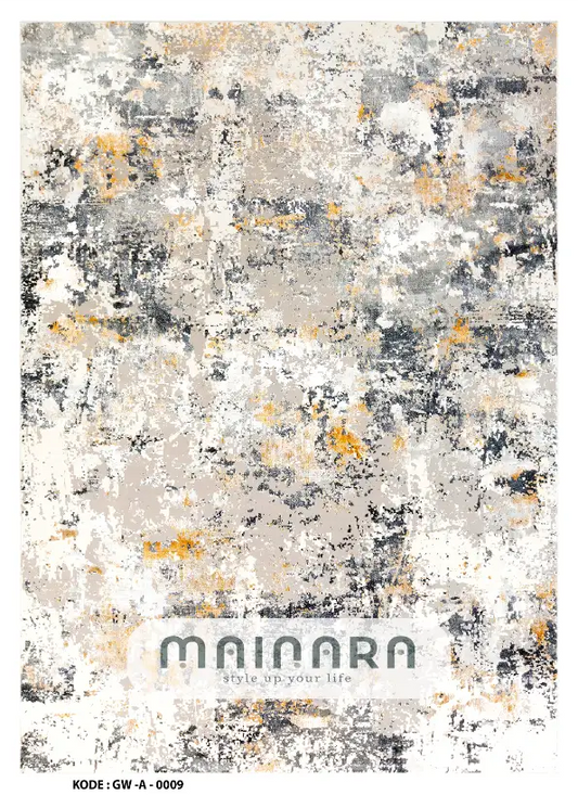 Karpet Abstrak (GW-A-0009) - Grey,Yellow