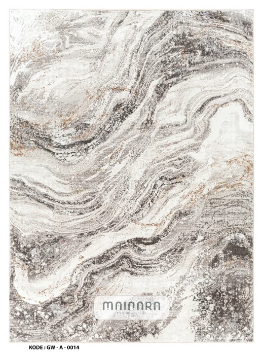 Karpet Abstrak (GW-A-0014) - Grey,Brown