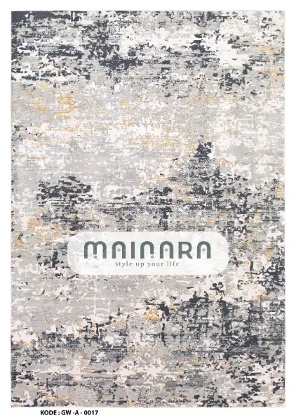 Karpet Abstrak (GW-A-0017) - Grey,Gold