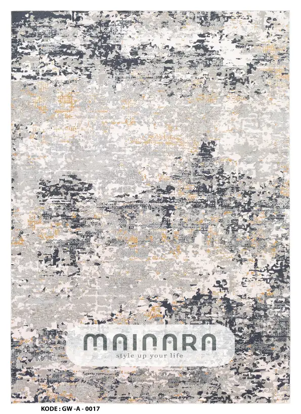 Karpet Abstrak (GW-A-0017) - Grey,Gold