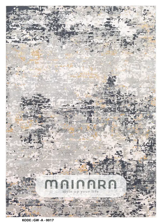 Karpet Abstrak (GW-A-0017) - Grey,Gold