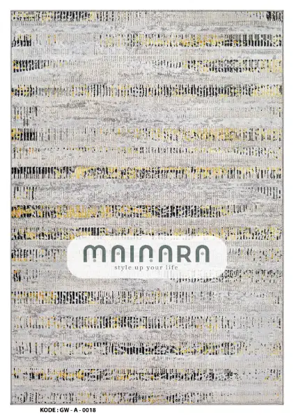 Karpet Abstrak (GW-A-0018) - Grey,Gold