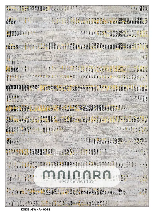 Karpet Abstrak (GW-A-0018) - Grey,Gold
