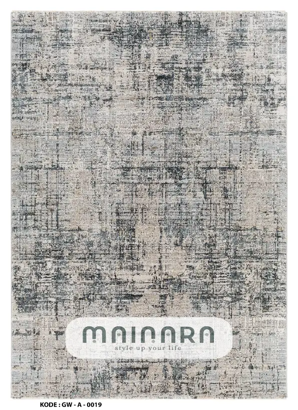 Karpet Abstrak (GW-A-0019) - Grey,Cream