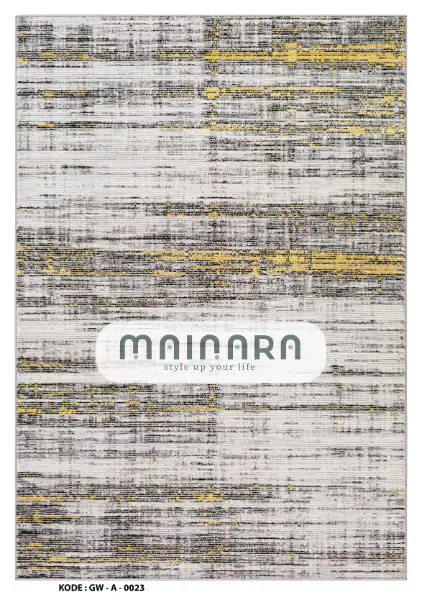 Karpet Abstrak (GW-A-0023) - Grey,Gold