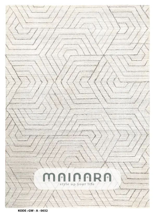 Karpet Abstrak (GW-A-0032) - Grey,Cream