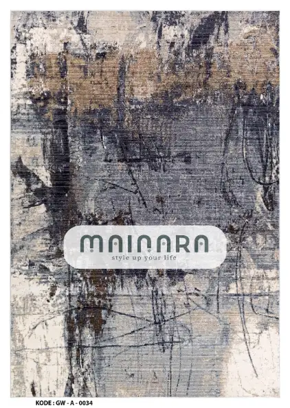 Karpet Abstrak (GW-A-0034) - Grey,Brown,Navy