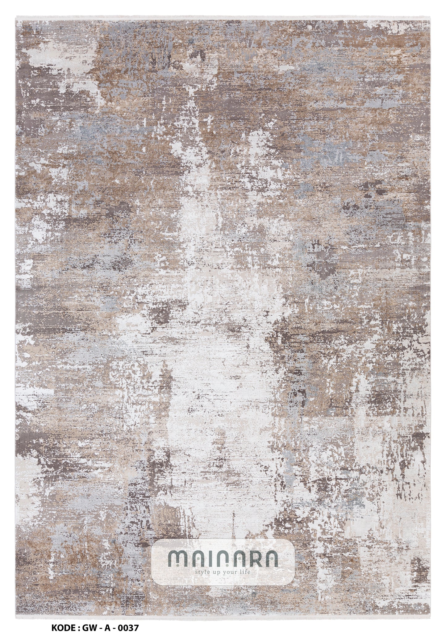 Karpet Abstrak (GW-A-0037) - Grey,Brown