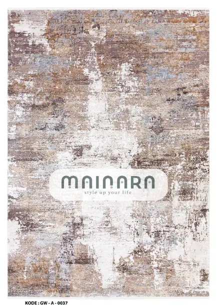 Karpet Abstrak (GW-A-0037) - Grey,Brown
