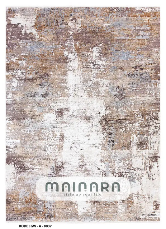 Karpet Abstrak (GW-A-0037) - Grey,Brown