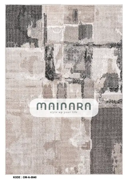Karpet Abstrak (GW-A-0040) - Grey,Cream