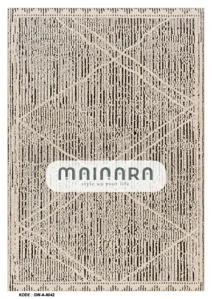 Karpet Abstrak (GW-A-0042) - Grey,Cream
