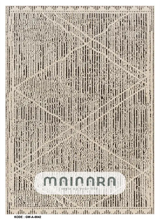 Karpet Abstrak (GW-A-0042) - Grey,Cream