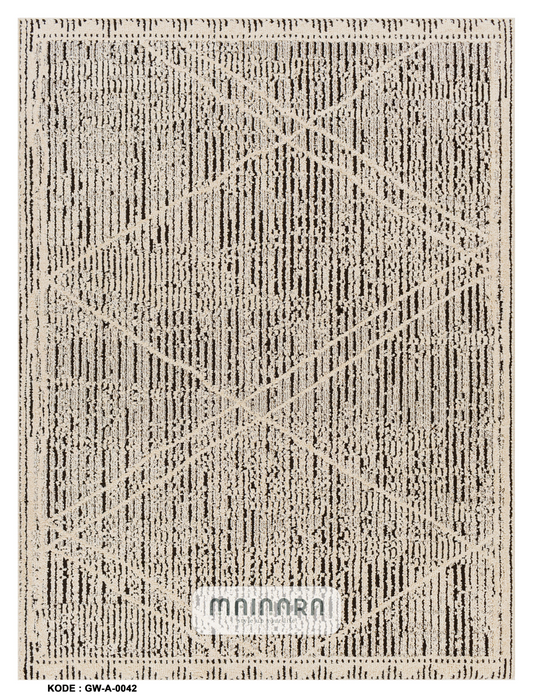 Karpet Abstrak (GW-A-0042) - Grey,Cream