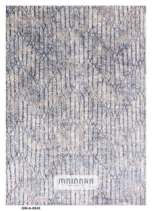 Karpet Abstrak (GW-A-0043) - Grey,Blue