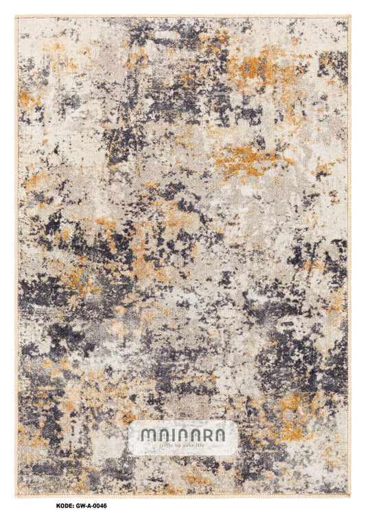 Karpet Abstrak (GW-A-0046) - Grey,Yellow,Cream