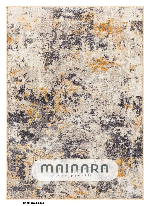 Karpet Abstrak (GW-A-0046) - Grey,Yellow,Cream